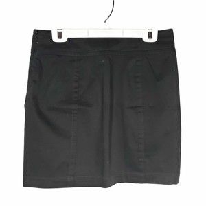 LOFT size 2 Black Cotton Spandex Mini Skirt